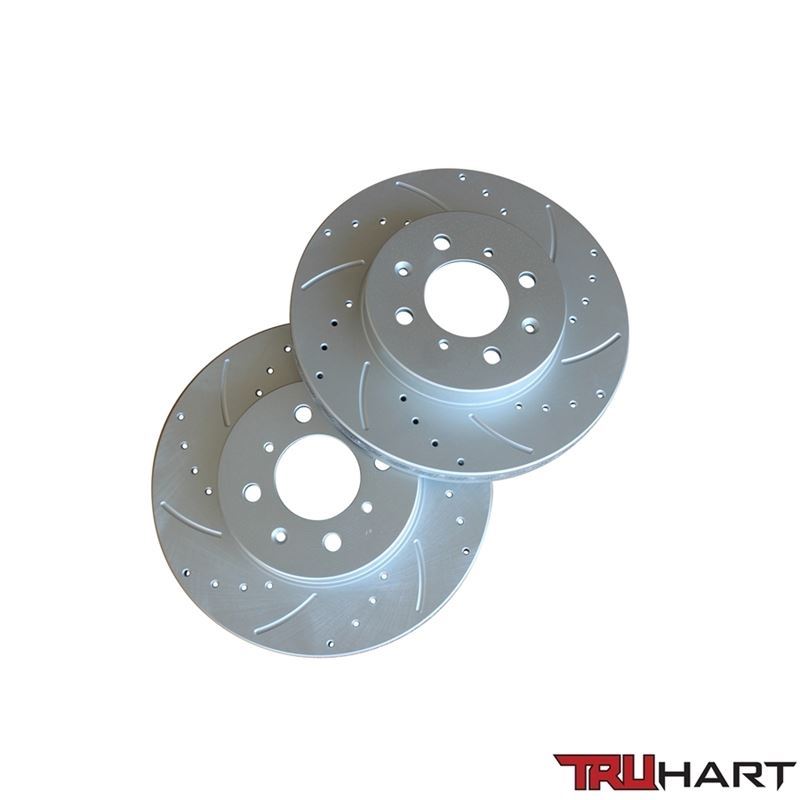 Acura Integra Front Rotors- Cross-drilled, slotted